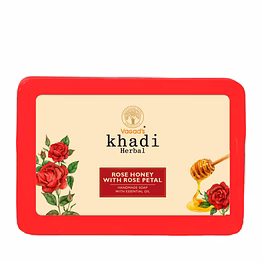 vagads vagad's khadi rose & honey with rose petals soap - luxurious & hydrating