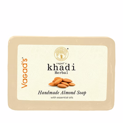 vagads vagad's khadi almond soap - nourishing & moisturizing