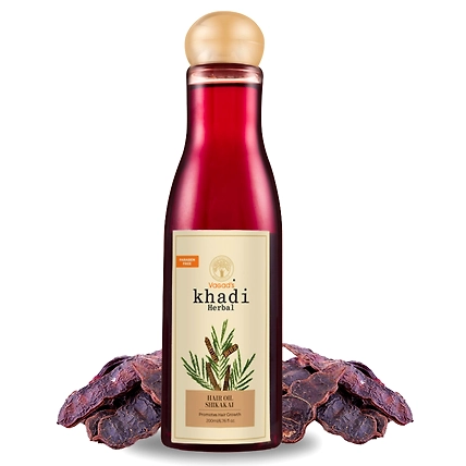 vagad's khadi Herbal Shikakai Hair Oil 200ml | Promotes Hair Growth | Parabens Free |   Hair Oil-VK1205
