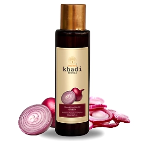 vagad's khadi Herbal Onion Hair Oil | Prevents Premature Hair Greying | Mineral Oil Free Hair Oil
