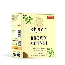 vagad's khadi Herbal Brown Mehndi For Natural Shine & Healthy Hair | Ammonia Free Natural Mehendi