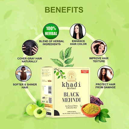 Vagad's khadi Black Mehndi Ammonia Free Henna-1