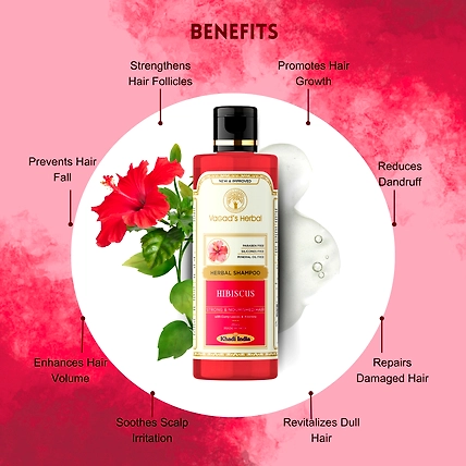 Vagad's Herbal Hibiscus Shampoo with Aloe vera - Strong &amp; Nourished Hair - 210ml-1