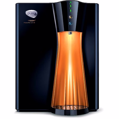 pureit copper+ eco mineral ro+uv+mf water purifier with 8l storage
