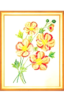 Orange Butter Cup Cross Stitch Kit