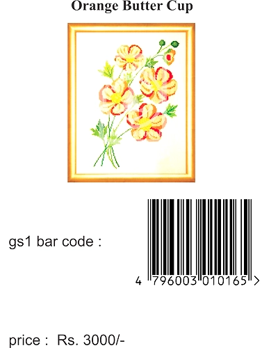Orange Butter Cup Cross Stitch Kit-3