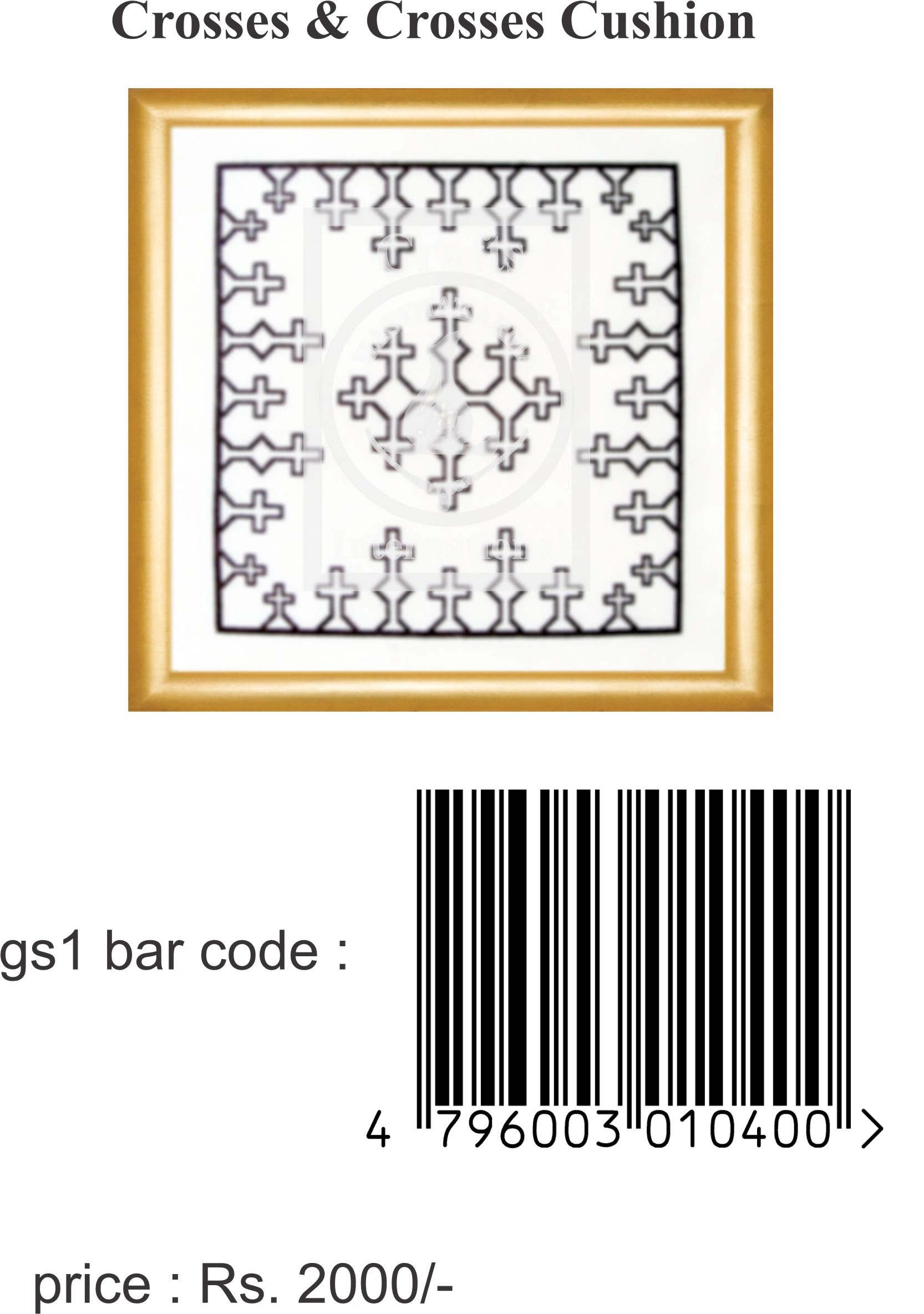 Crosses &amp; Crosses Cross Stitch Cushion Kit-3