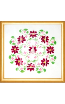 265 Flower Cross Stitch Cushion Design