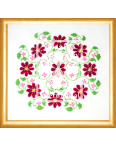 265 Flower Cross Stitch Cushion Design-985273-4022c4f3