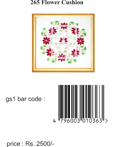 265 Flower Cross Stitch Cushion Design-3