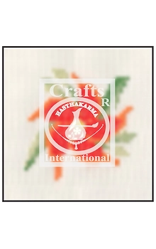 Star Flower Orange Cross Stitch Kit for Children
