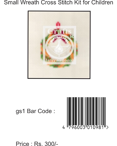 Small Wreath Cross Stitch Kit for Children-3