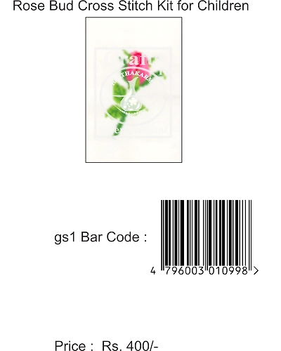 Rose Bud Cross Stitch Kit for Children-3