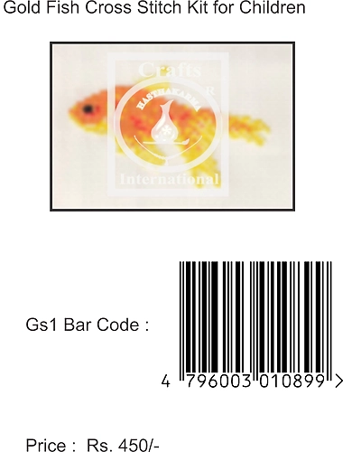 Gold Fish Cross Stitch Kit for Children-3