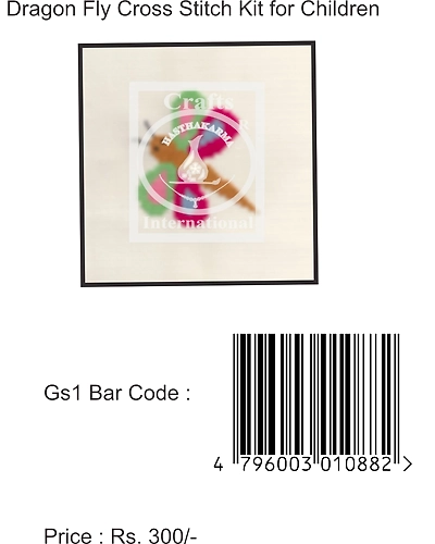 Dragonfly Cross Stitch Kit for Children-3