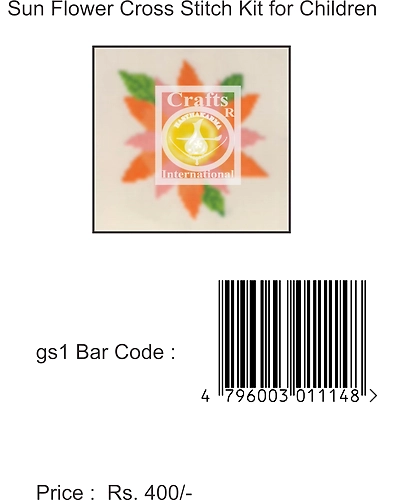 Sun Flower Cross Stitch Kit for Children-6