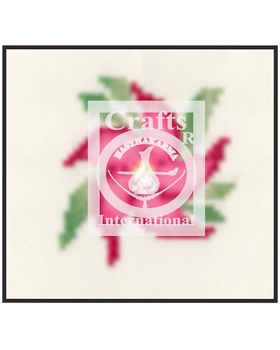 Star Flower Pink Cross Stitch Kit for Children-4