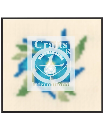 Star Flower Blue Cross Stitch Kit for Children-4