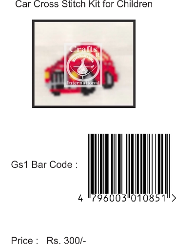 Car Cross Stitch Kit for Children-7
