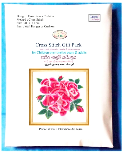 Three Roses Cross Stitch Kit-5