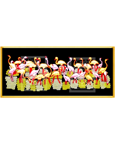 Sri Lanka Flamingoes Cross Stitch Kit-4