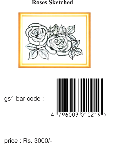 Roses Sketched Cross Stitch Kit-7