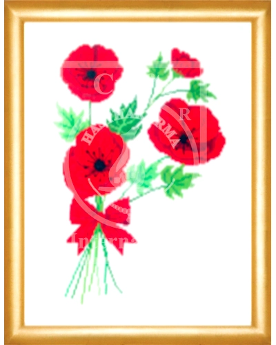 Poppy Bunch Cross Stitch Kit-4