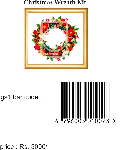 Christmas Wreath Cross Stitch Kit-9