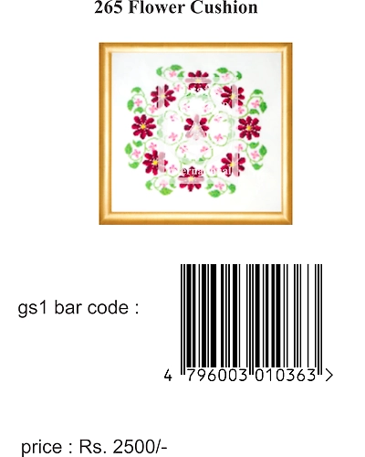 265 Flower Cross Stitch Cushion Design-7