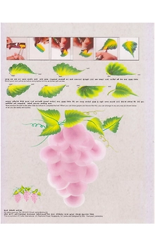 One Stroke Painting Guide - Grapes Art Practicing Board