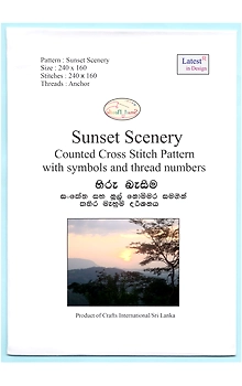 Cross Stitch Chart of Sun Set Scenery