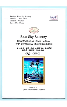 Cross Stitch Chart of Blue Sky Scenery