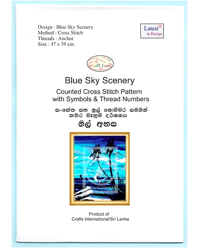 Cross Stitch Chart of Blue Sky Scenery-985273-fe6e2bc7