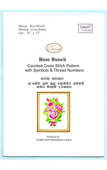 Cross Stitch Chart of Rose Bunch