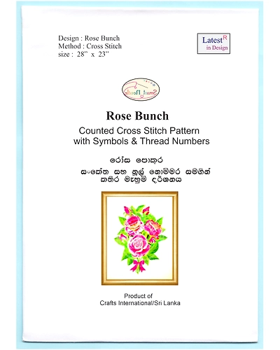 Cross Stitch Chart of Rose Bunch-985273-4350211a