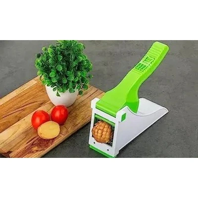 Chopper Potato Chipser French Fries Chips Maker Machine Vegetable Slicer Kitchen Tool & Accessories Unbreakbale - Green