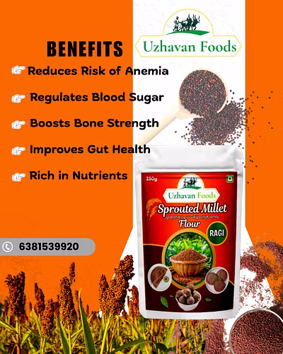 Sprouted Ragi Flour-250g-2