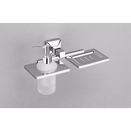 stainless steel soap dish with soap liquid dispenser