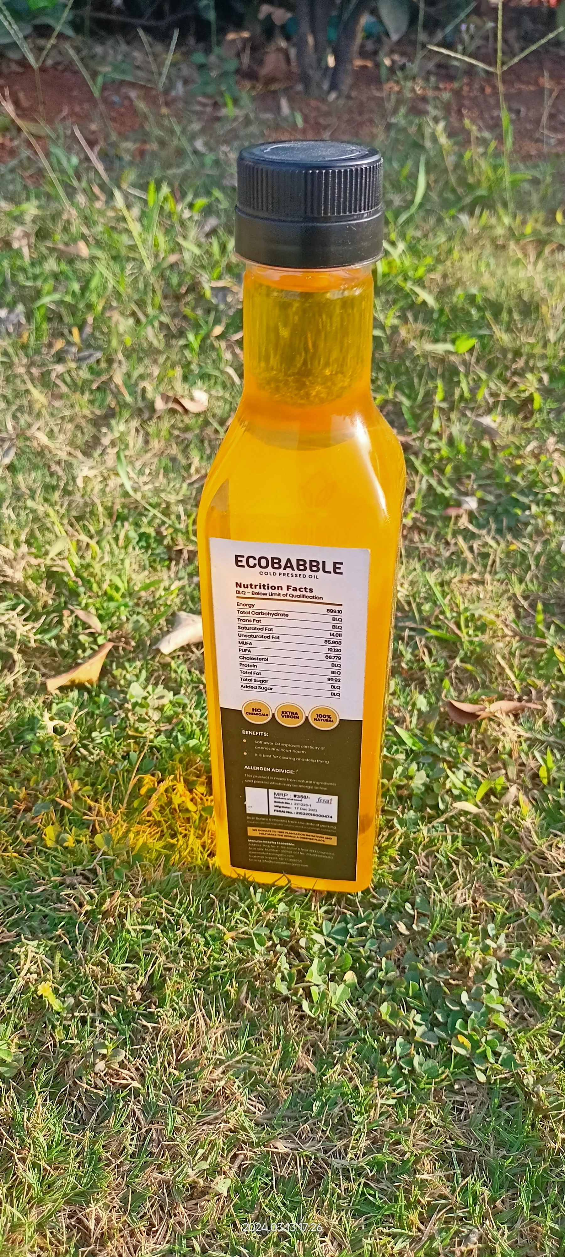 ECOBABBLE Cold Press Safflower Oil-2