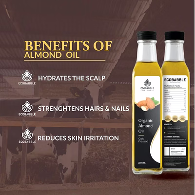 ecobabble cold press natural almond oil