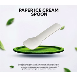 paper ice cream spoon