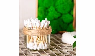 Eco-friendly Wooden Cotton Swabs Bamboo Stick Ear Buds