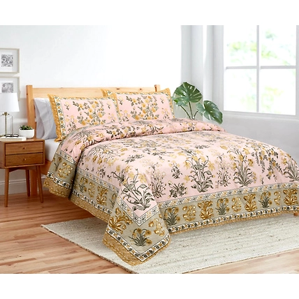 Double bed size cotton fabric bedsheets size 108*108 inches-2