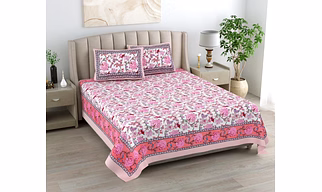 Double bed size cotton fabric bedsheets size 93*108 inches