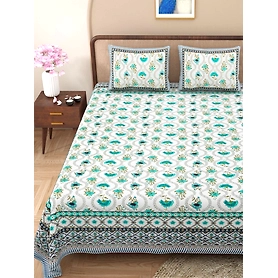 Double bed size cotton fabric bedsheets size 90*108 inches