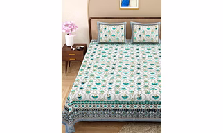 Double bed size cotton fabric bedsheets size 90*108 inches