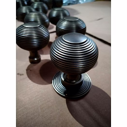 exquisite 2" solid brass beehive door knobs - customizable finishes