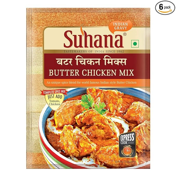 Suhana Butter Chicken | Spice Mix | Easy to Cook 50G - Pack of 6-12549960