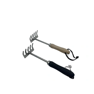 Stainless steel 5T Rake with Ash wood handle