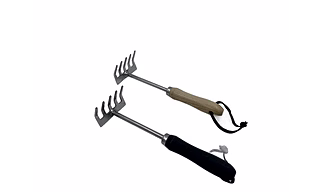 Stainless steel 5T Rake with Ash wood handle